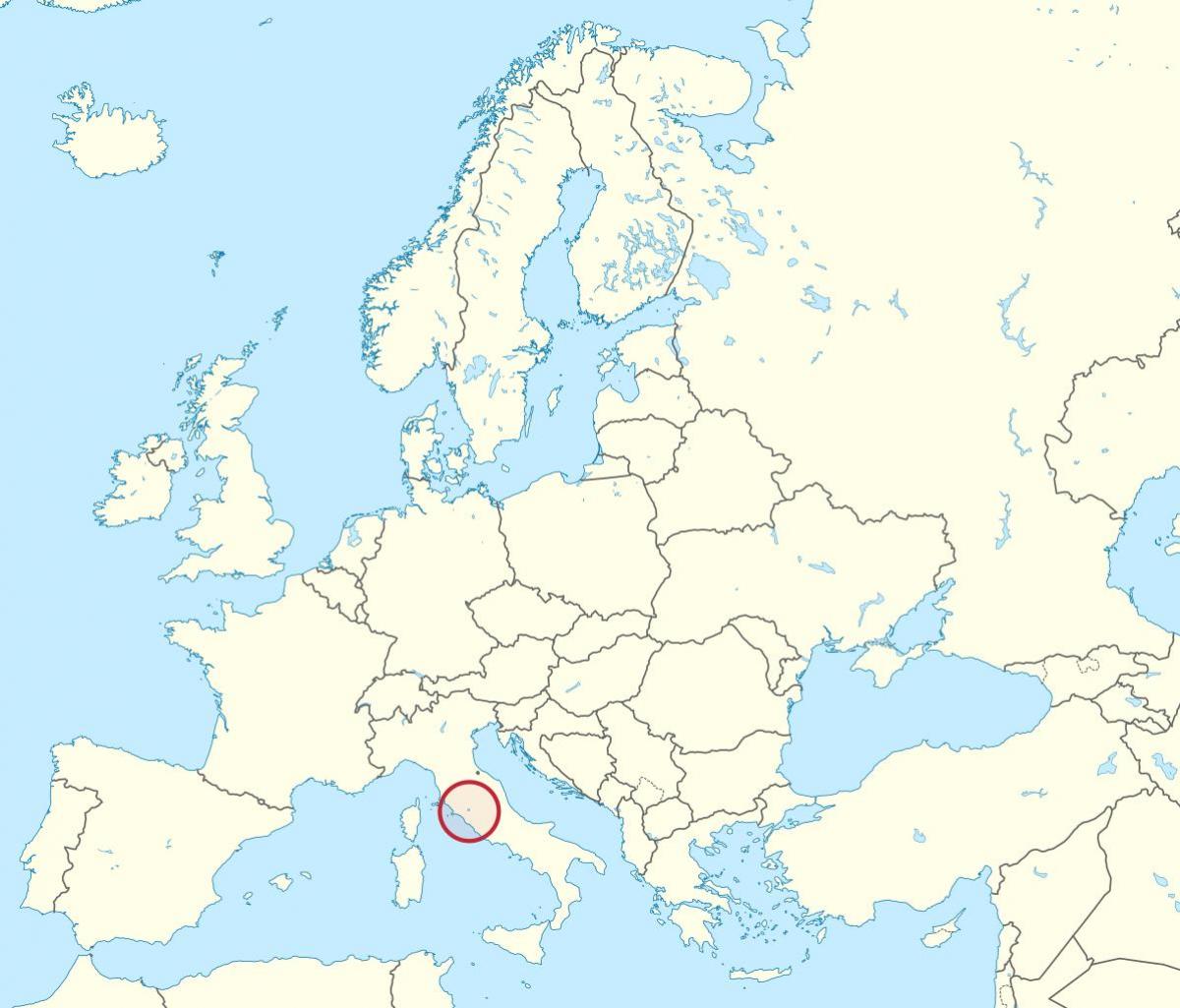 Mapa Vatikan evropi