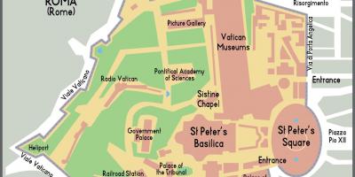 Mapa Vatikan ulaz 